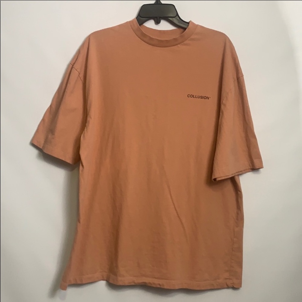 Collusion  pink short sleeve t-shirt size L